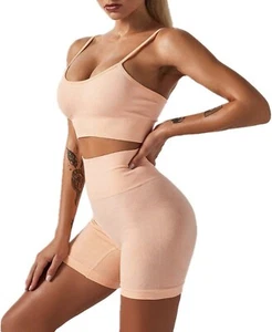 Workout Set For Women 2 Piece Tummy Control Outfit - Picture 1 of 5