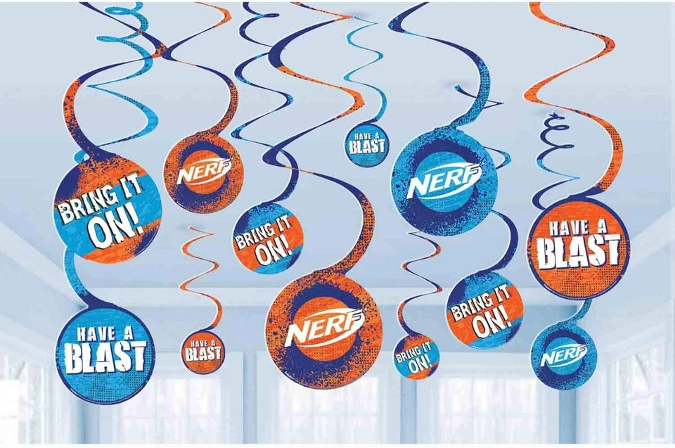 Украшения для детского дня рождения висячие завитки спортивные игры мяч Nerf - Изображение 1 из 1