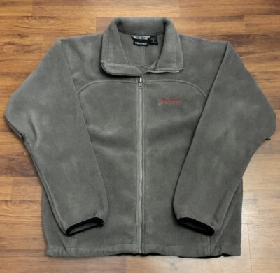 Marmot Trail Fleece Full Zip Jacket Gray Vented Men's Size Medium Outdoor Hike - Image 1 of 4