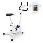 Exercise Bike Cardio Machine Pedal train 12kg Flywheel Home gym Heart rate White