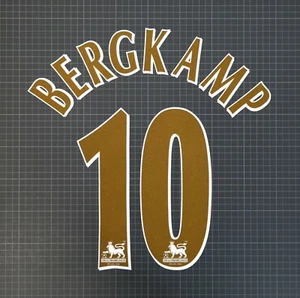 BERGKAMP #10 2005-2006 Juego de nombres de oro de la Premier League tamaño jugador Lextra - Imagen 1 de 1