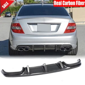 Real Carbon Rear Bumper Diffuser Lip for Mercedes Benz W204 C63 2008-2011 - Bild 1 von 12