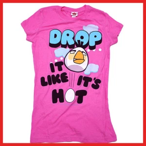 Camiseta Angry Birds Niñas Mujeres Drop it Licencia Rosa 4 Talla (S a XL) - Imagen 1 de 1