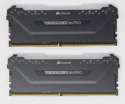 Bdie CORSAIR VENGEANCE RGB PRO 16GB (2 x 8GB) DDR4 DRAM 3200MHz C14 Memory Bdie - Image 1 of 2