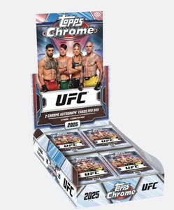 2025 Topps Chrome UFC Hobby Box (12 Packs/2 Autos) - Picture 1 of 1