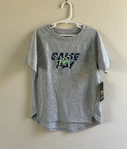 Athletic Works Girls Short Sleeve Gray Game Day Vibes Graphic T-Shirt XS (4-5) - Picture 1 of 12