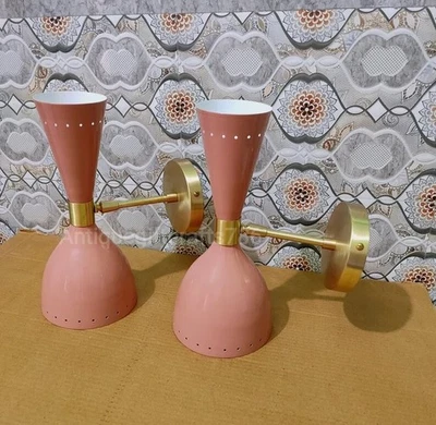 Винтажные современные латунные итальянские настенные бра середины века настенные светильники Stilnovo - Изображение 1 из 4