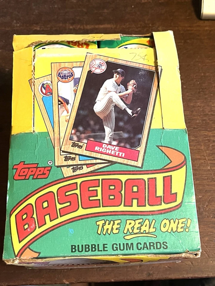 Pacotes de cera de beisebol Topps 1987 estojo com 36 pacotes - Imagem 1 de 1