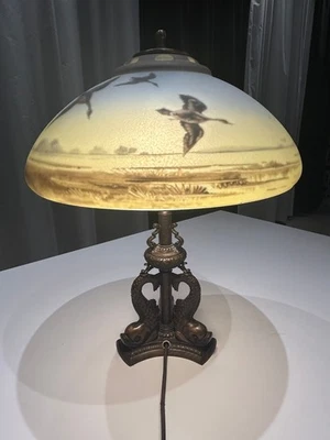 Pairpoint Lamp Flying Geese - Image 1 of 4