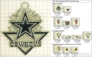 NFL Teamlogo Dekoanhänger (NFC East), verschiedene Designs & Schlüsselanhänger Optionen - Bild 1 von 6