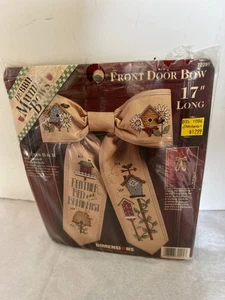 Dimensions Debbie Mumm Feather B & B Front Door Bow Counted Cross Stitch Kit 17” - Picture 1 of 1