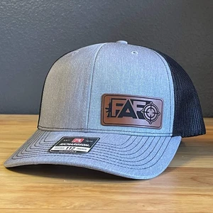 FAFO F Around And Find Out Leather Patch Hat - Picture 1 of 6