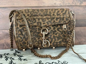 Borsa a tracolla Rebecca Minkoff stampa leopardata / tracolla a catena  - Foto 1 di 5