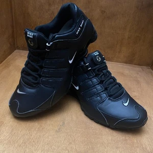 Nike Shox NZ Zapatos Para Hombres Talla 8 Negro Blanco Atlético Cuero Tenis 501524-091 - Imagen 1 de 19