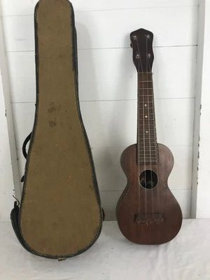 1920s Supertone Harmony Soprano Ukulele w/ Original Case. Mahogany Peanut Body - Image 1 of 4
