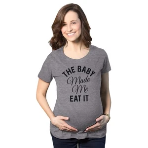 Camiseta Maternity The Baby Made Me Eat It Funny Anuncio Gráfico Embarazo - Imagen 1 de 18