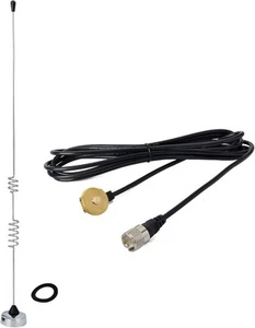 UAYESOK 17" VHF UHF NMO Antenna, 2m 70cm 136-174MHZ/400-470MHZ nmo connector - Picture 1 of 7
