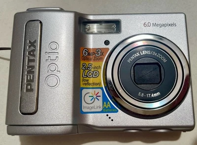 Gebrauchte Digitalkamera Pentax Optio M10 6 MP Megapixel Silber - Bild 1 von 4