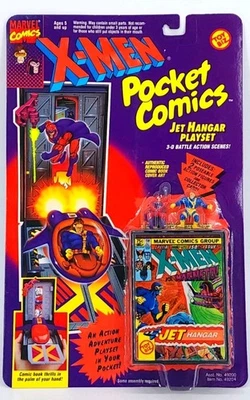 Toy Biz Marvel X-Men Pocket Comics Jet Hanger Juego 1994 Magneto y Cíclope Foto 1 de 4