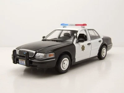 Ford Corona Victoria Police Sceriffo 1998 Reno ! 911 Modellino 1:24 Greenlight - Immagine 1 di 4