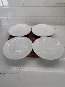 4-Aspen White Saucer  By Crate And Barrel - Made In Sri Lanka - Picture 1 of 11