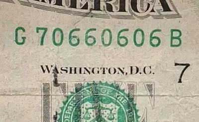 1977 TRINARY $5  Five Dollar Bill Rare Federal Reserve Note Old Bill Circulated - Image 1 of 4