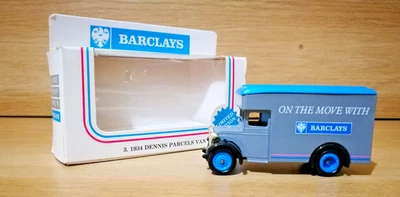 1934 Dennis Parcels Van barclays bank Promotional Car lorry boxed display model - Image 1 of 4