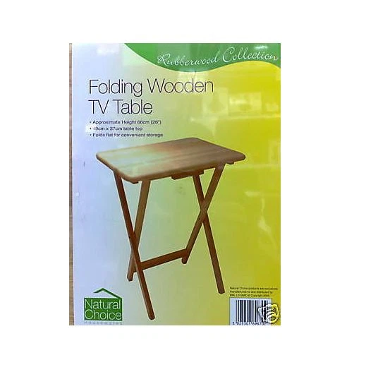 WOOD FOLDING MDF TOP TV TABLE CARD GAME COFFEE STUDY FOLDABLE LAPTOP STAND 62092 - Image 1 of 1