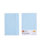 25 X Quill Light Blue Quality Plainface C6 Envelopes - Peel & Seal - Pack Of 25