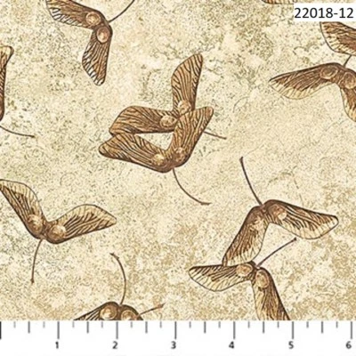 Stonehenge Maplewood Algodón Quit Tela Northcott Woodland Verde 22018-12 Crema Foto 1 de 4