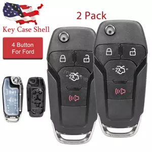 2 Repuestos para Ford Fusion 2013 2014 2015 2016 Mando a distancia abatible Llavero Carcasa Estuche - Imagen 1 de 7