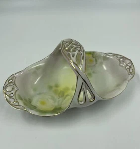 Vintage Art Nouveau Deponiert Royal Bayreuth Tea Time Handled Lemon Serving Dish - Picture 1 of 16