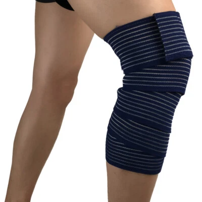 Elastic Bandages Knee Support Sports Training Running Yoga Compression Wraps  - Image 1 of 4