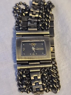 Decree Women Wristwatch Bronze Tone Quartz Analog Watch Wide Band Watch New Batt - Image 1 of 4