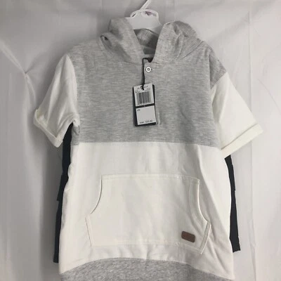 7 For All Mankind Boys 2 Piece Set Size 6, Hooded Tee And Black Shorts - Image 1 of 4