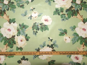 P Kaufmann WOODLAND ROSE SAGE GREEN Floral Chintz Designer Drapery Uph Fabric - Picture 1 of 4