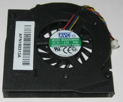 AVC Ultra Thin 5V DC 55mm Laptop Blower Fan - BAAA0508R5H - 1.25" Wires - 4 Pin - Image 1 of 4