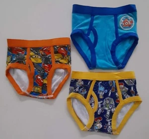 Lot of 3 Boy's Soft Cotton Briefs Cartoons Designs NEW Underwear Size 4 - Picture 1 of 6