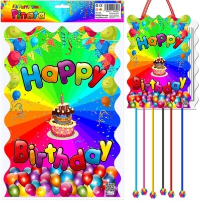 Nova corda de puxar para festa Piñata crianças meninos meninas tema de jogo suprimentos feliz aniversário - Imagem 1 de 4