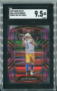 2020 Select Justin Herbert Club Level PURPLE DIE CUT PRIZM RC #244 SGC 9.5 - Picture 1 of 1