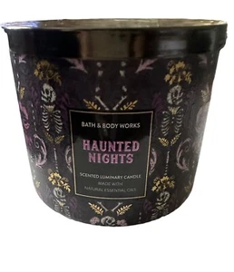 NEW Bath And Body Works 3 Wick Candle Halloween Haunted Nights - Picture 1 of 5