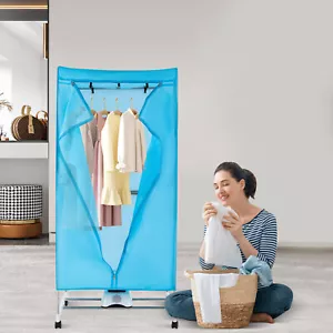 Electric Clothes Dryer Portable Wardrobe Drying Rack Heat Heater Dryer Machine - Picture 1 of 21