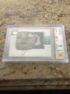 2001 UPPER DECK NICK FALDO PLAYERS INK BECKETT 9 AUTOGRAPH 10 - Picture 1 of 2
