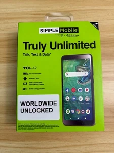 UNLOCKED -TracFone TCL A2 Prepaid Smartphone (32GB) –Black - Picture 1 of 4