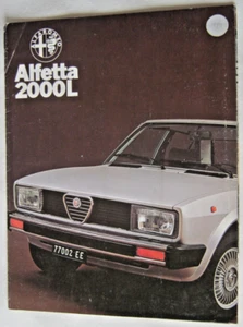 ALFA ROMEO ALFETTA 2000L BROCHURE. 8 PAGE FOLD OUT. - Picture 1 of 4