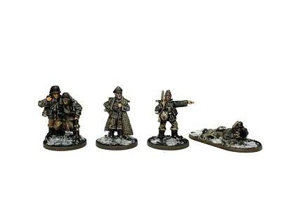GERMAN WINTER COMMANDERS ARMY 4 28mm painted Historical WW2 BOLT ACTION