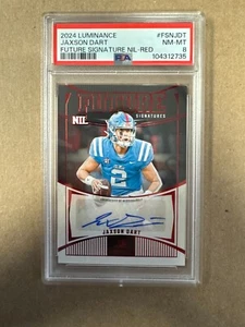 2024 Panini Luminance Future Signature NIL Jaxson Dart #FSN-JDT Red - Picture 1 of 2