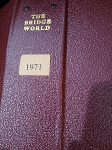 1971 The Bridge World Bound in Bridge World HdCov Binder 11 Months Missing MAY! - Picture 1 of 12
