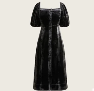 J Crew Puff-sleeve velvet dress in black NWT Sizes 6, 8, 10, 12 Ret $198 - Picture 1 of 8