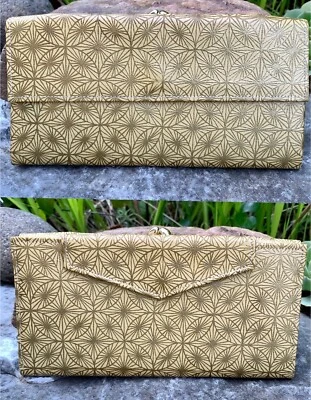 Vnt Princess Gardner Leather Wallet Cowhide RARE Embossed Gold Sheen 3.5x7” - Image 1 of 4